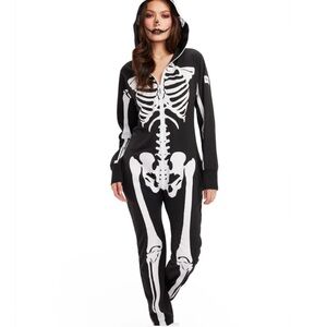 Tipsy Elves Black and White Skeleton Jumpsuit